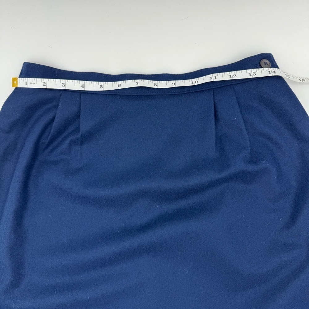 Pendleton Vintage 1960s–70s 100% Virgin Wool Navy Pencil Skirt - Size 8 - Picture 9 of 9
